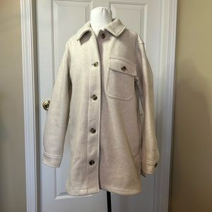 Old Navy Heathered Cream Shaket - long jacket